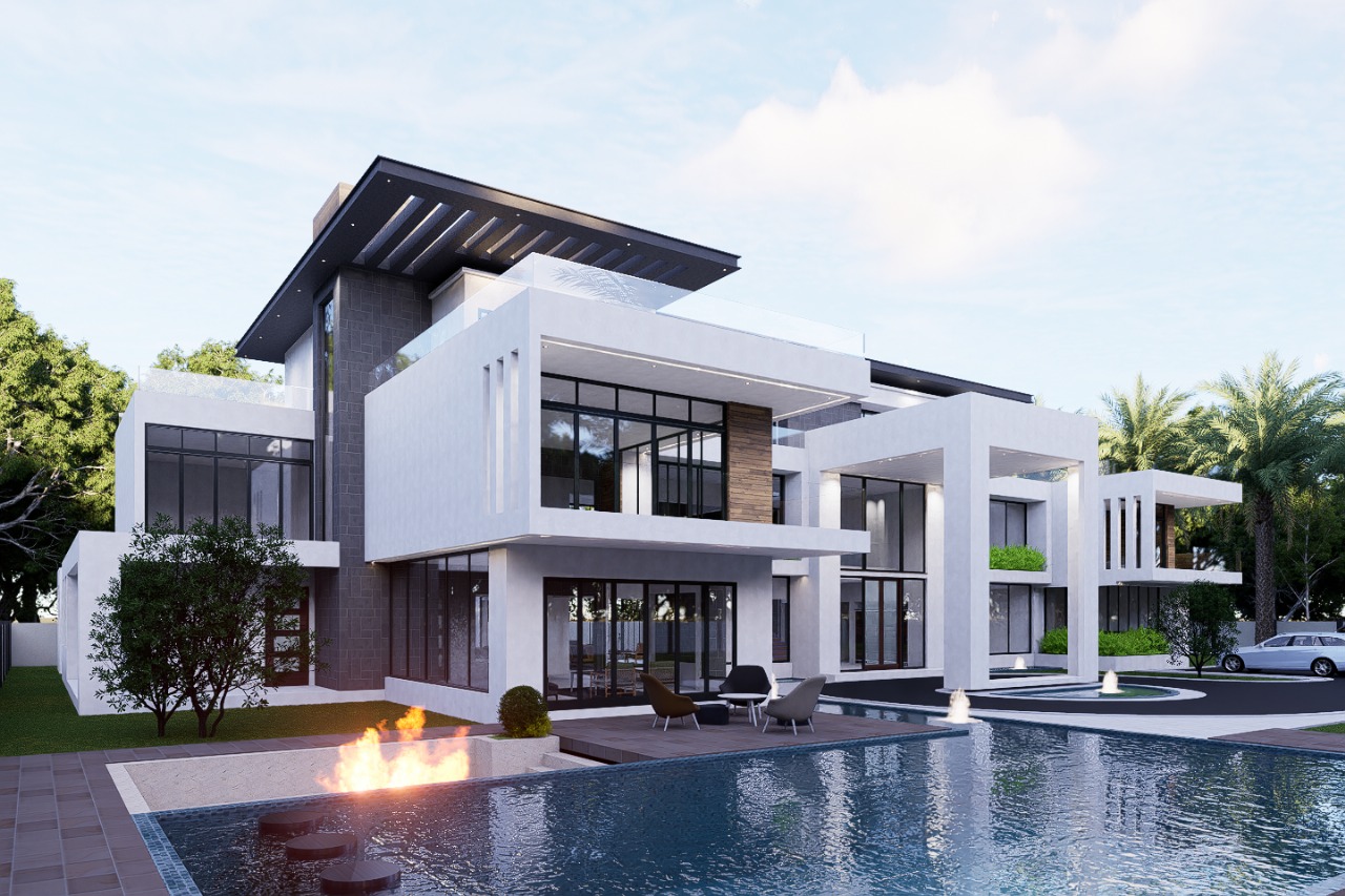 Luxurious Exterior House Render